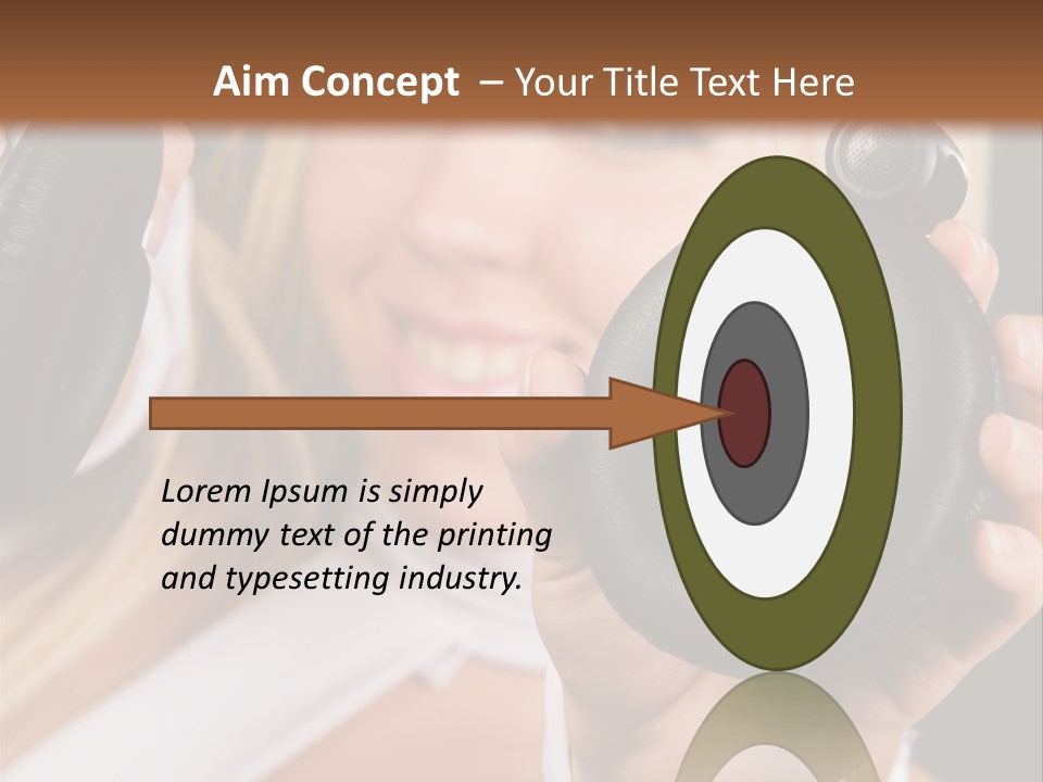 Disco Headphones Body PowerPoint Template