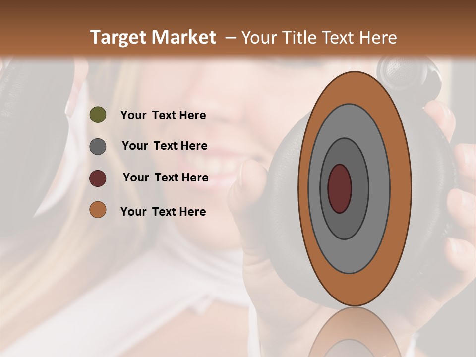 Disco Headphones Body PowerPoint Template