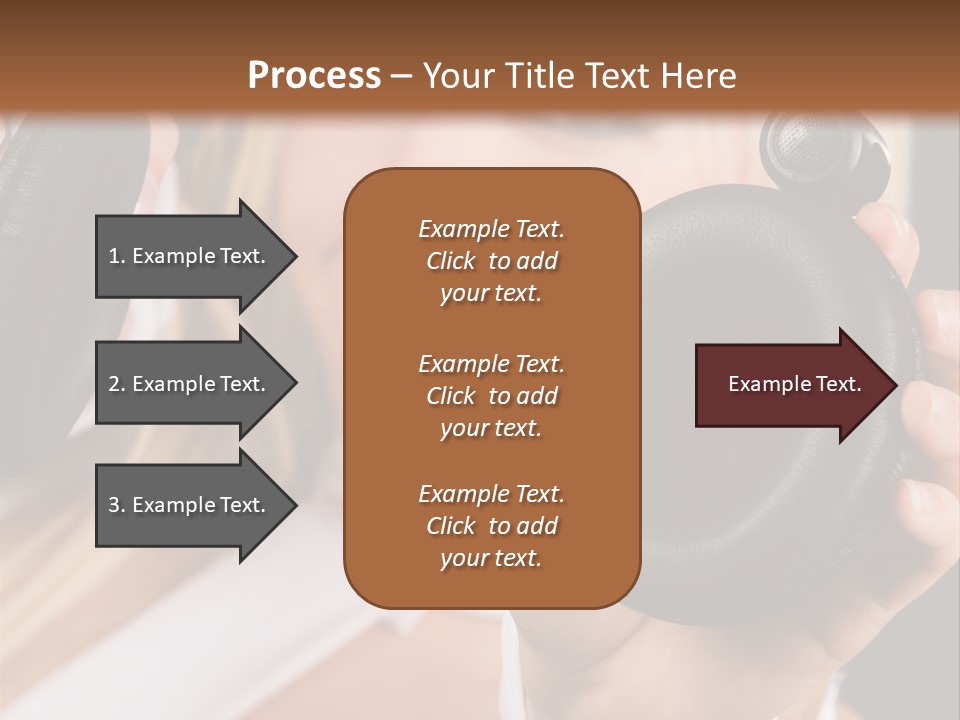 Disco Headphones Body PowerPoint Template