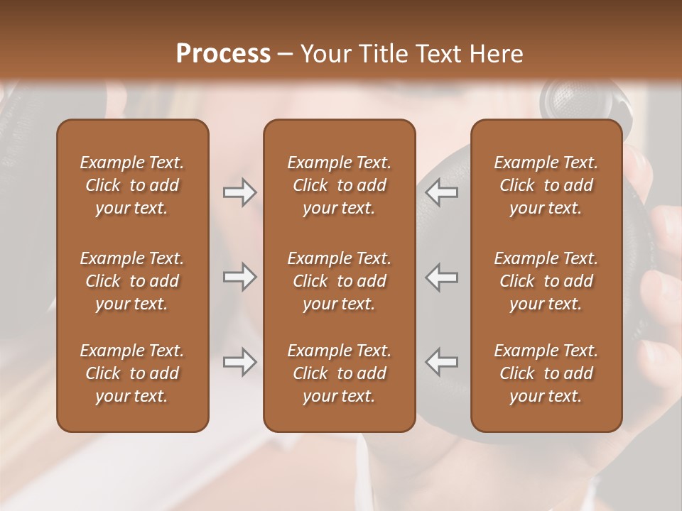 Disco Headphones Body PowerPoint Template