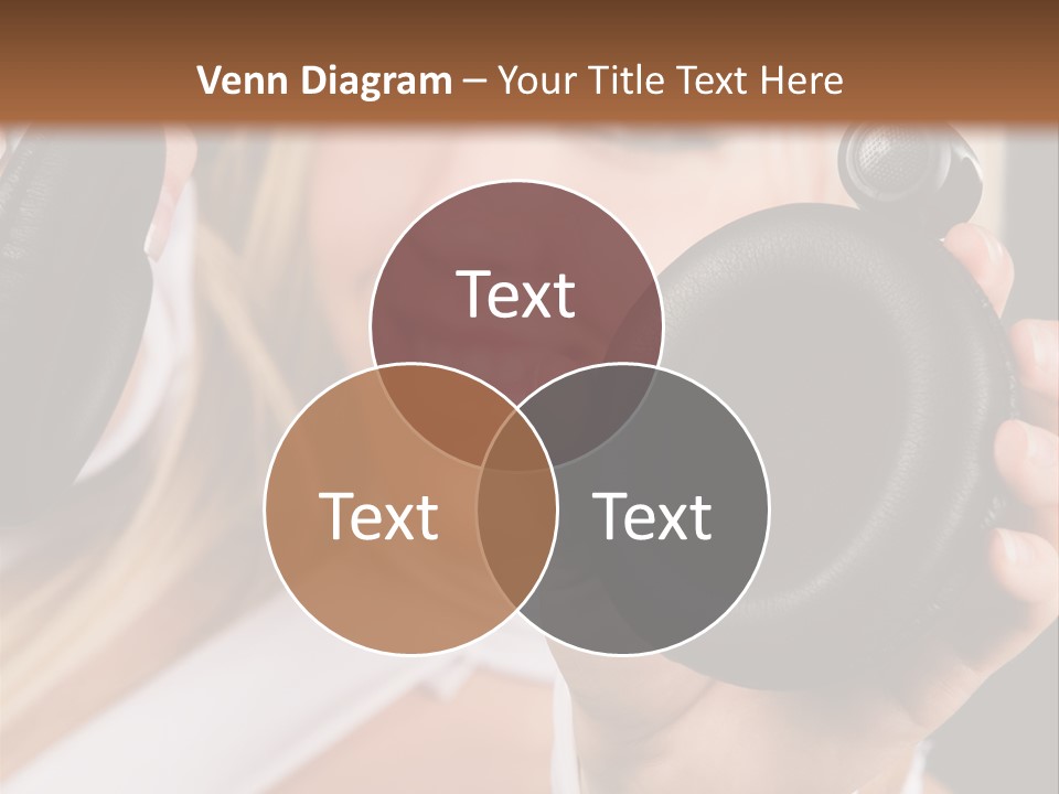 Disco Headphones Body PowerPoint Template