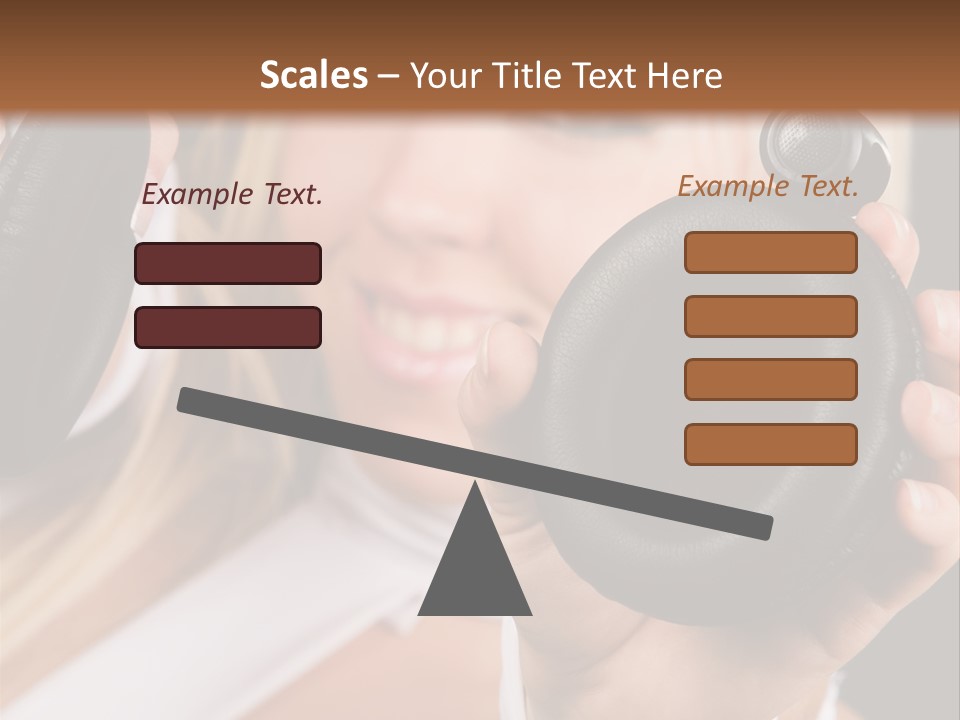 Disco Headphones Body PowerPoint Template