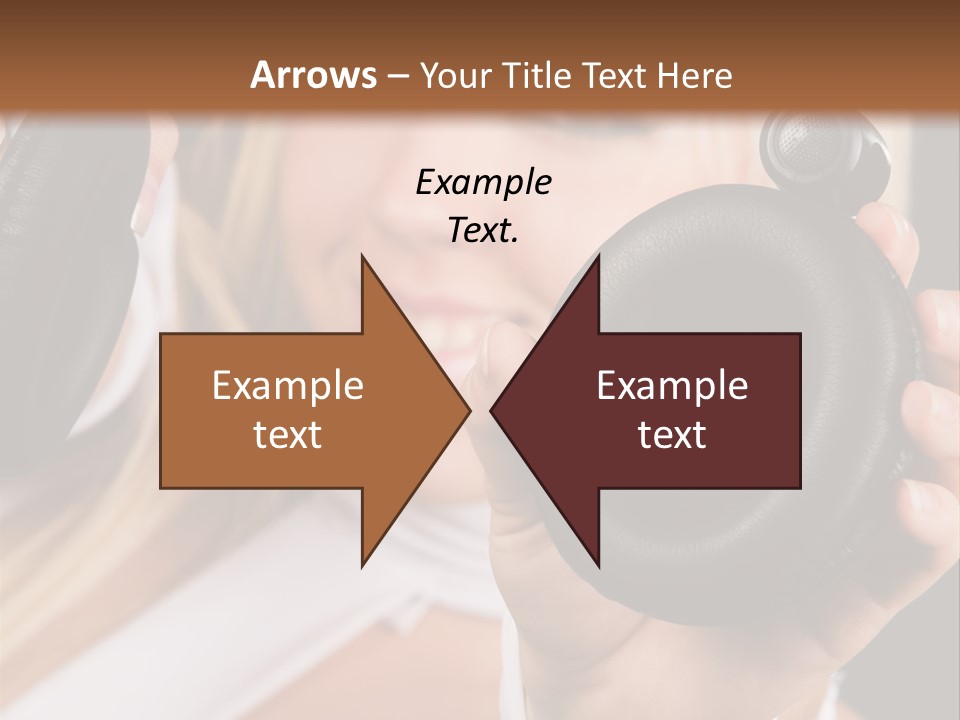 Disco Headphones Body PowerPoint Template