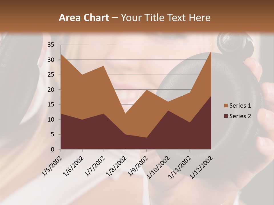 Disco Headphones Body PowerPoint Template