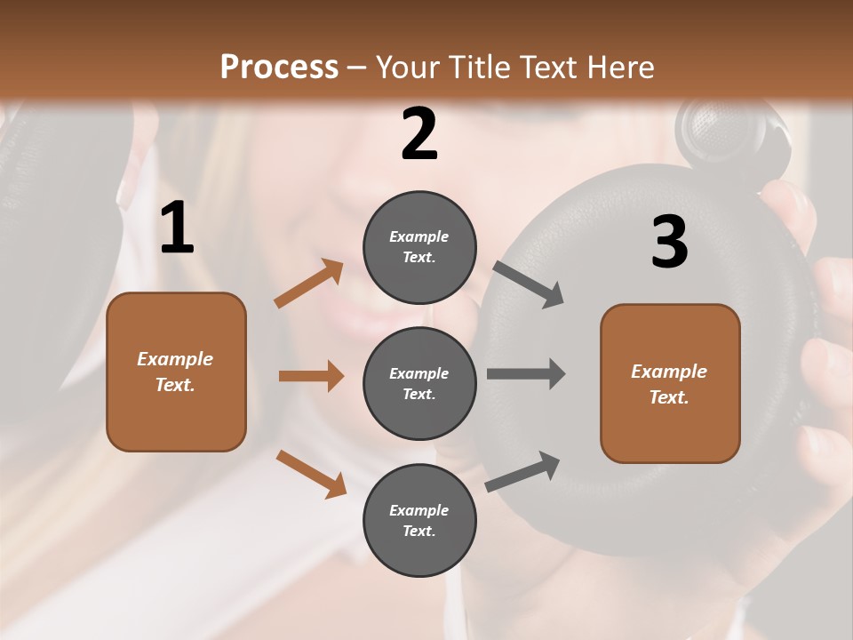 Disco Headphones Body PowerPoint Template