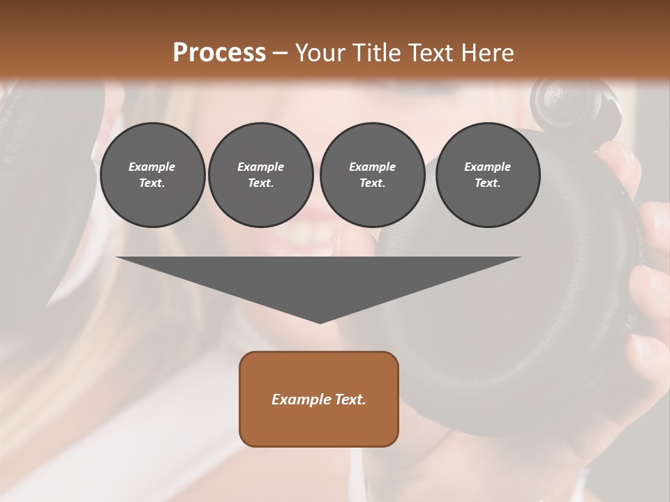 Disco Headphones Body PowerPoint Template