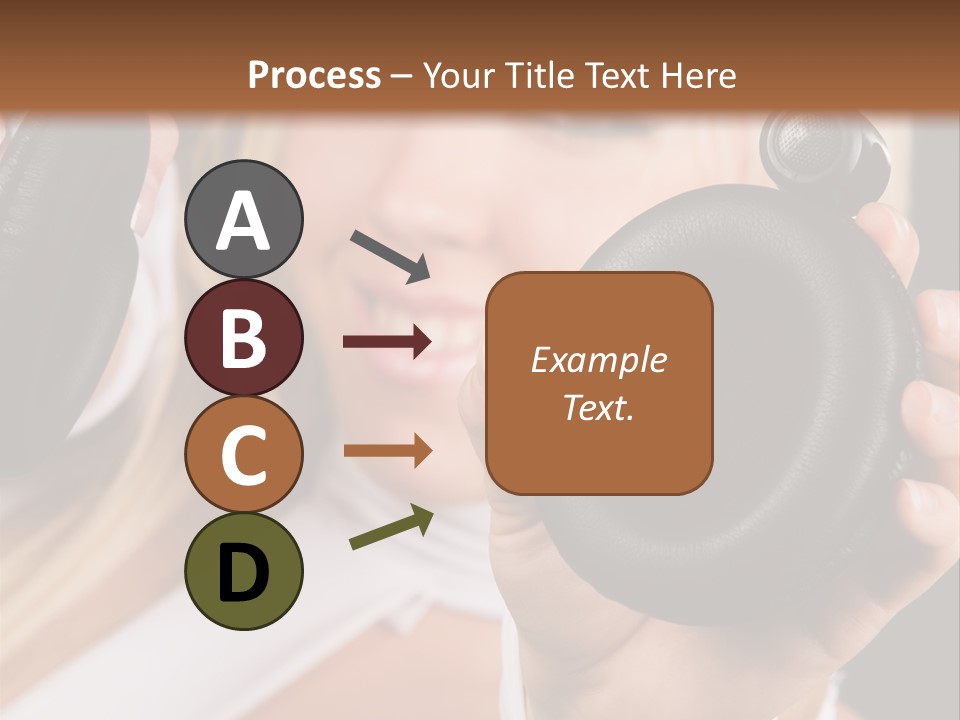 Disco Headphones Body PowerPoint Template