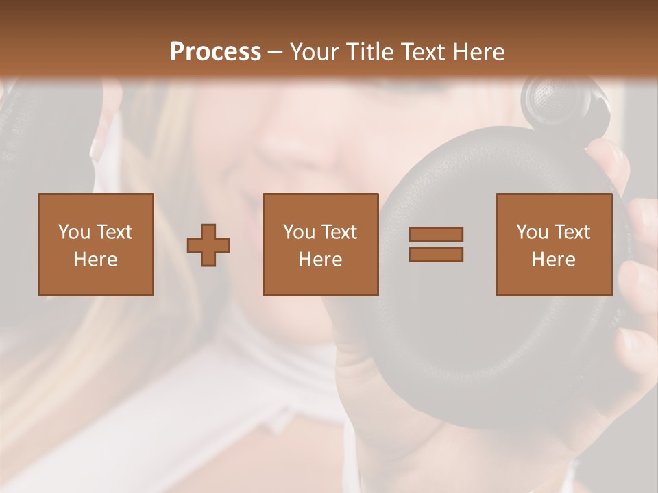 Disco Headphones Body PowerPoint Template