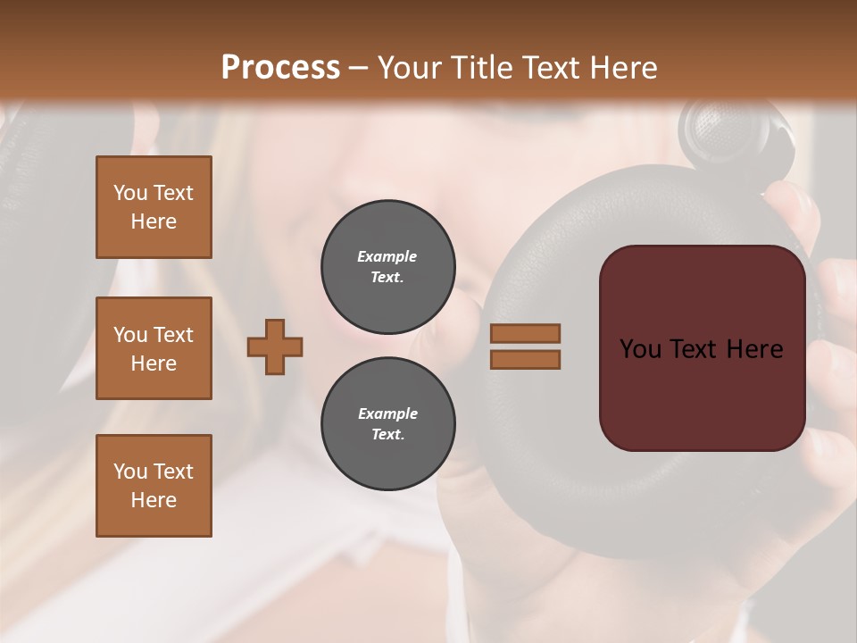 Disco Headphones Body PowerPoint Template