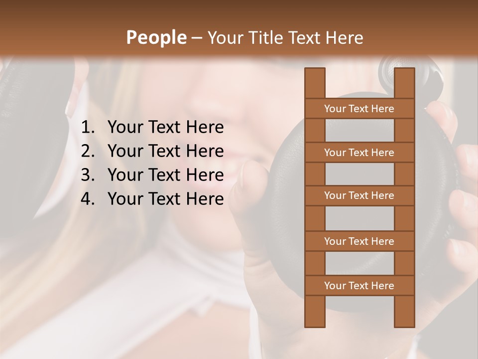 Disco Headphones Body PowerPoint Template