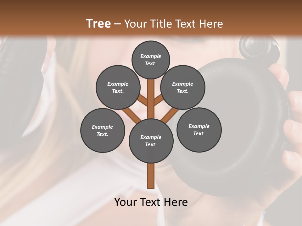 Disco Headphones Body PowerPoint Template