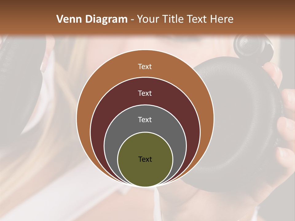 Disco Headphones Body PowerPoint Template