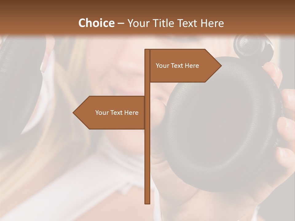 Disco Headphones Body PowerPoint Template