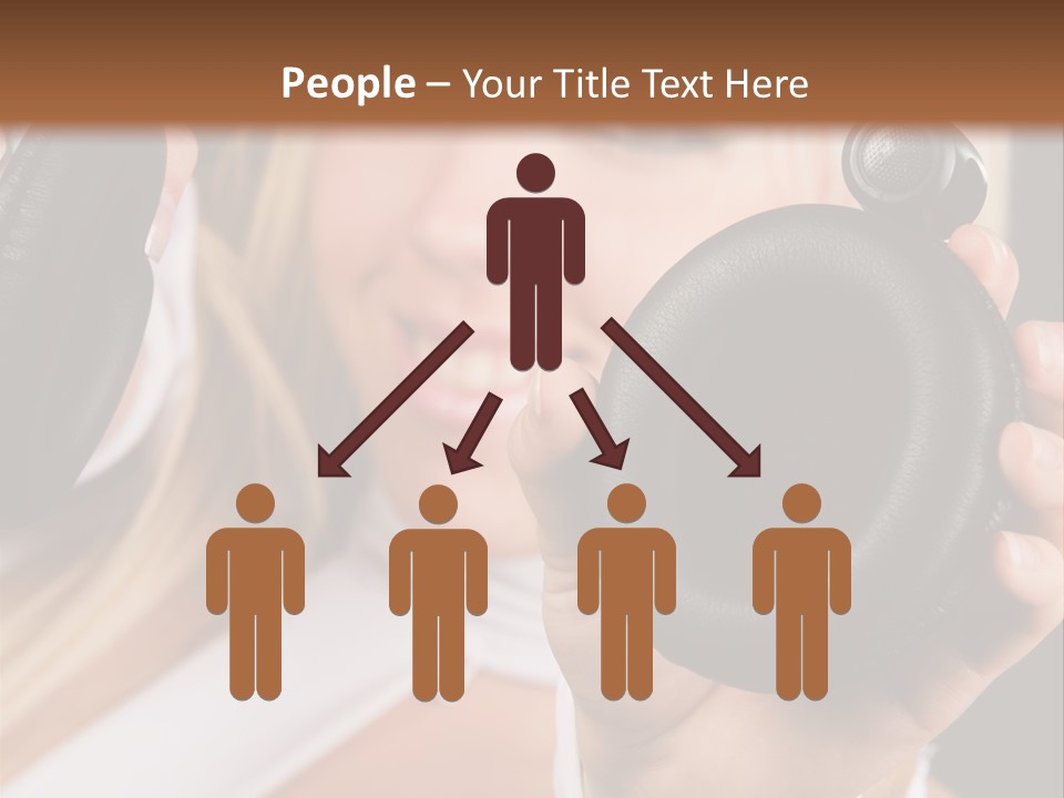 Disco Headphones Body PowerPoint Template