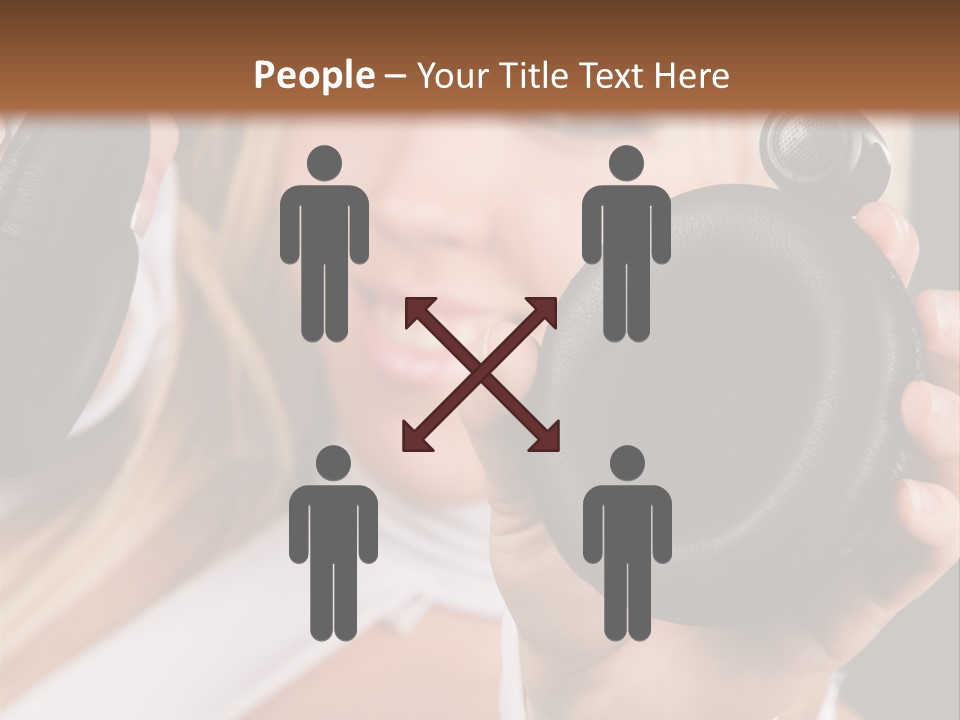 Disco Headphones Body PowerPoint Template