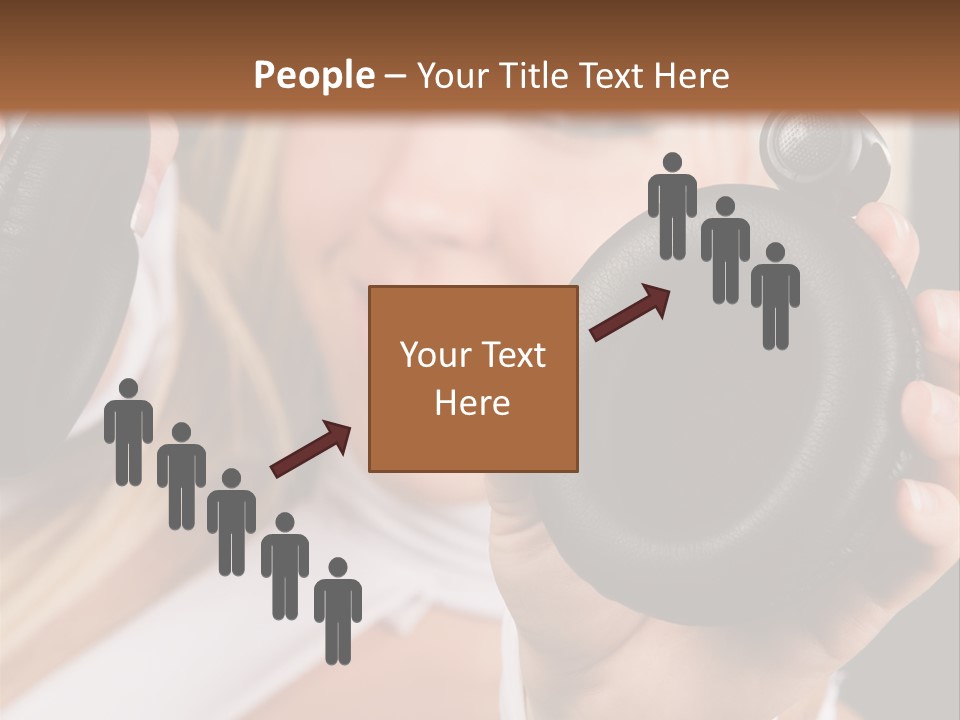 Disco Headphones Body PowerPoint Template