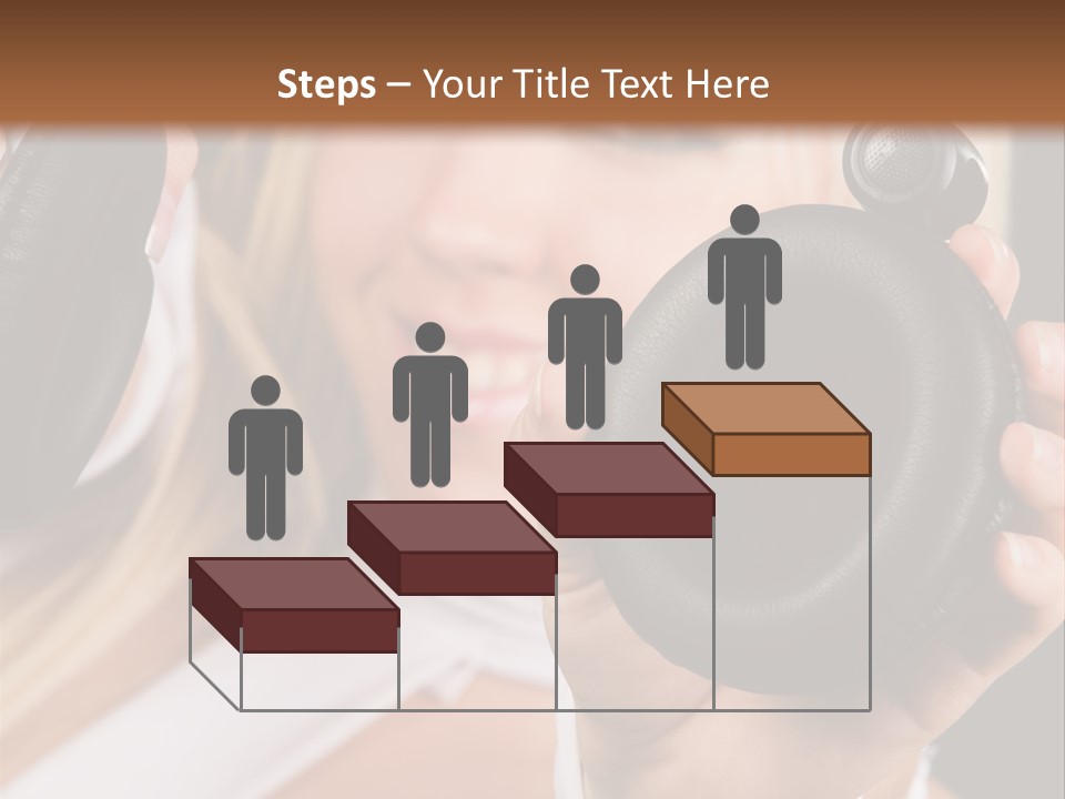 Disco Headphones Body PowerPoint Template