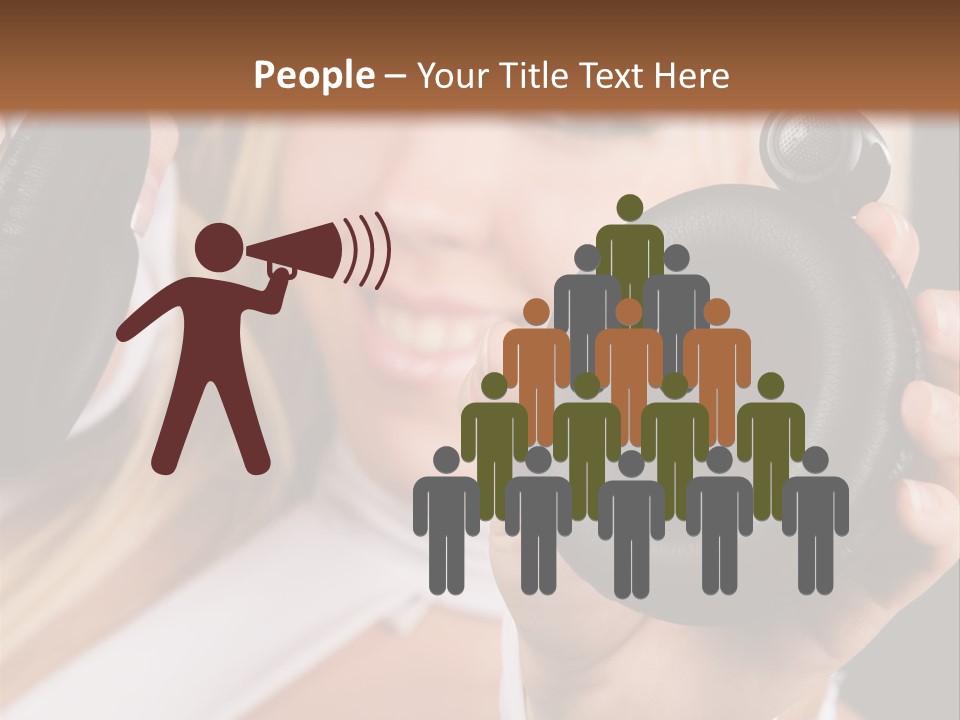 Disco Headphones Body PowerPoint Template