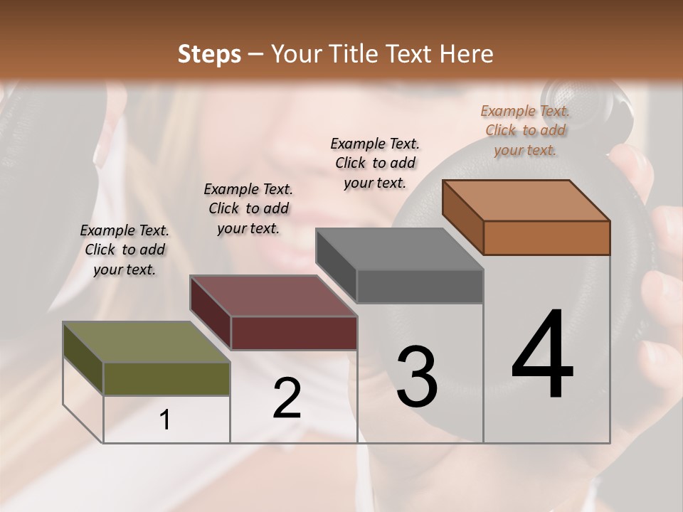 Disco Headphones Body PowerPoint Template