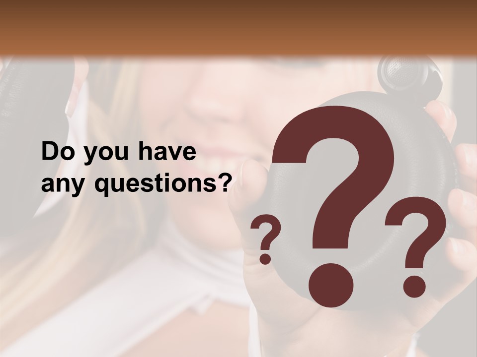 Disco Headphones Body PowerPoint Template