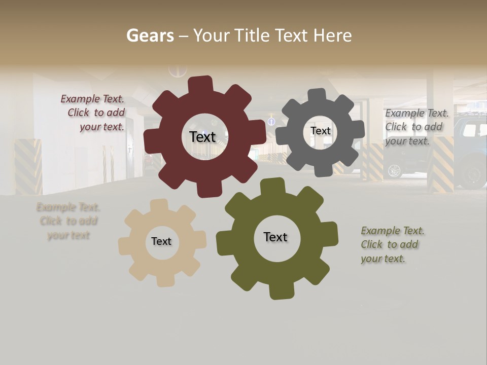 Underground Vehicle Objects PowerPoint Template