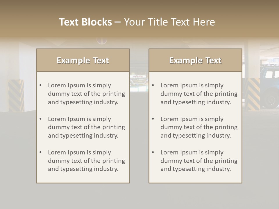 Underground Vehicle Objects PowerPoint Template