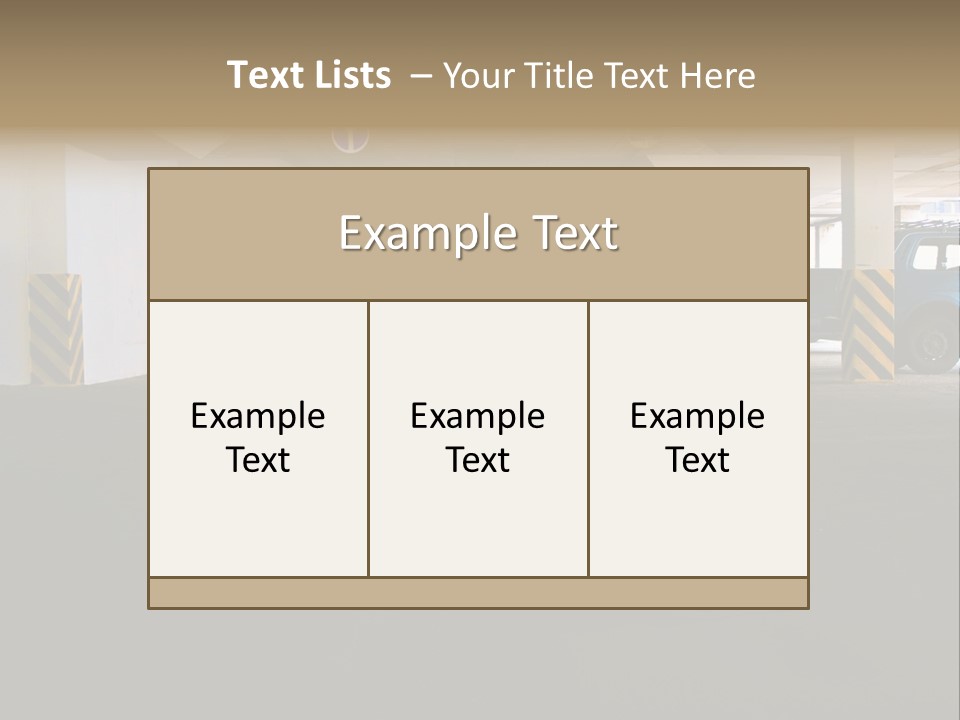Underground Vehicle Objects PowerPoint Template