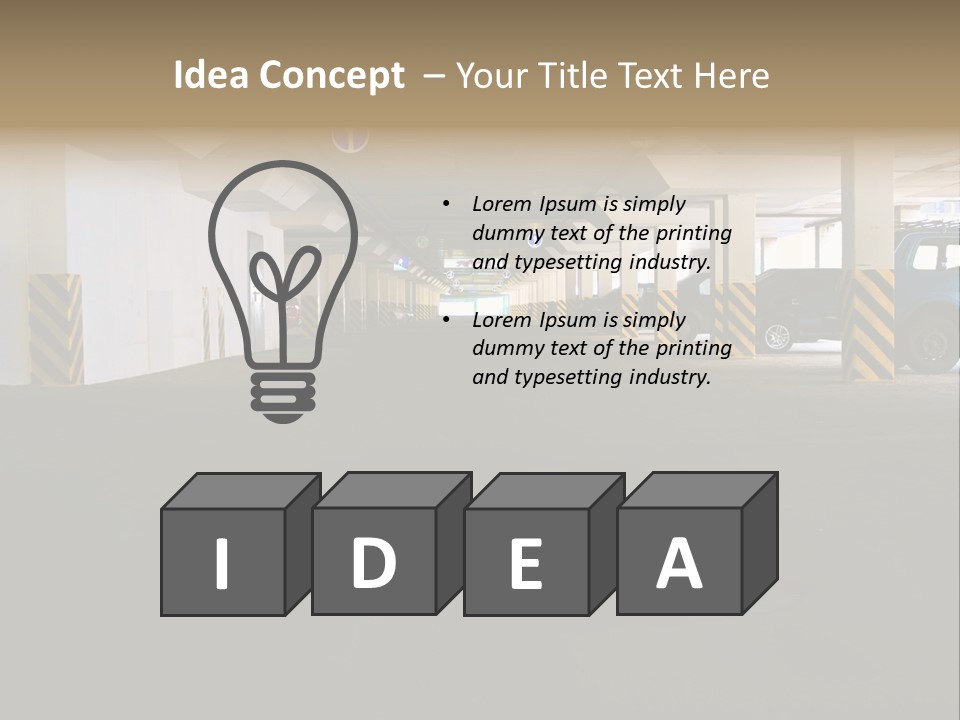 Underground Vehicle Objects PowerPoint Template