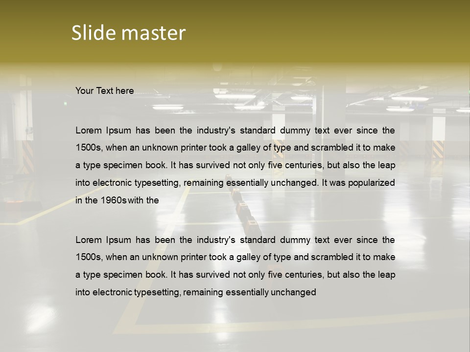 Parking Underground PowerPoint Template