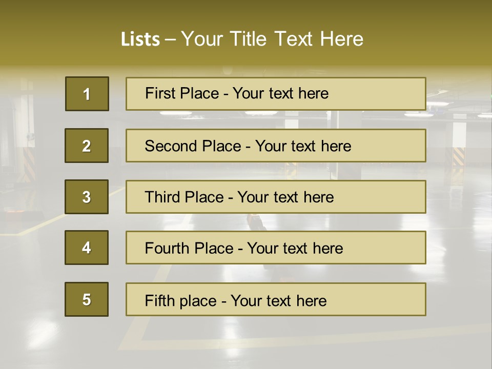 Parking Underground PowerPoint Template