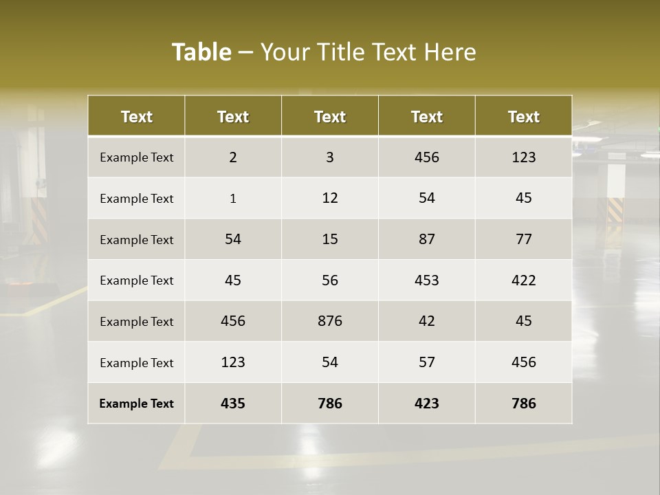 Parking Underground PowerPoint Template