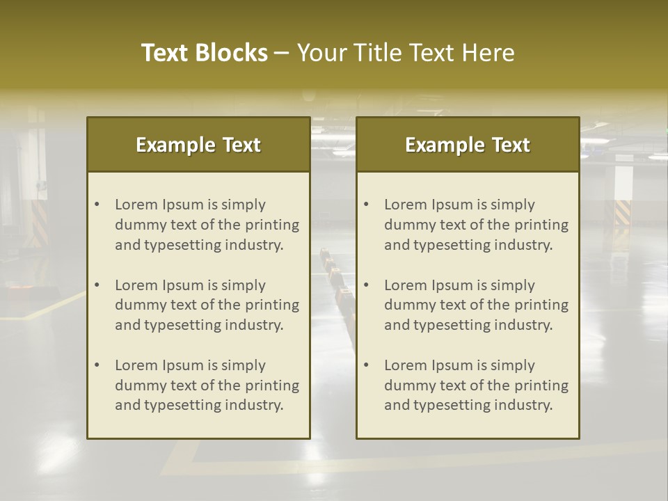 Parking Underground PowerPoint Template