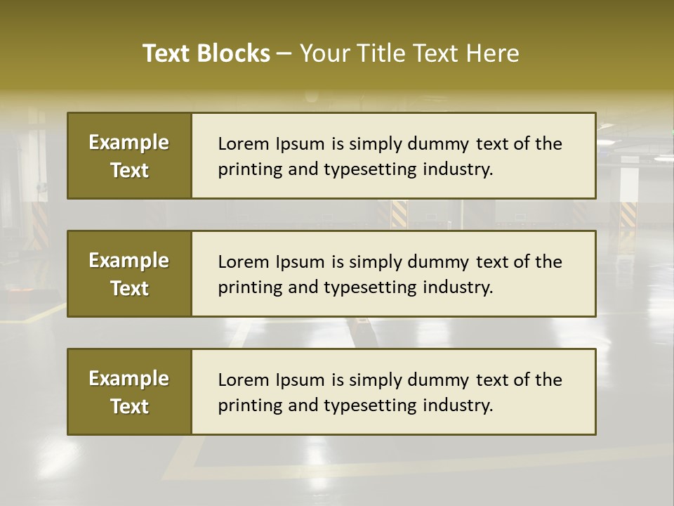 Parking Underground PowerPoint Template