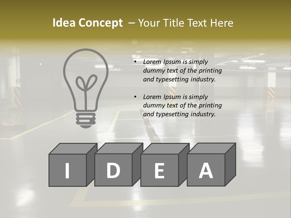 Parking Underground PowerPoint Template