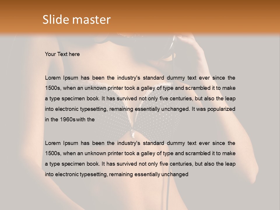 Beautiful Dj Girl PowerPoint Template