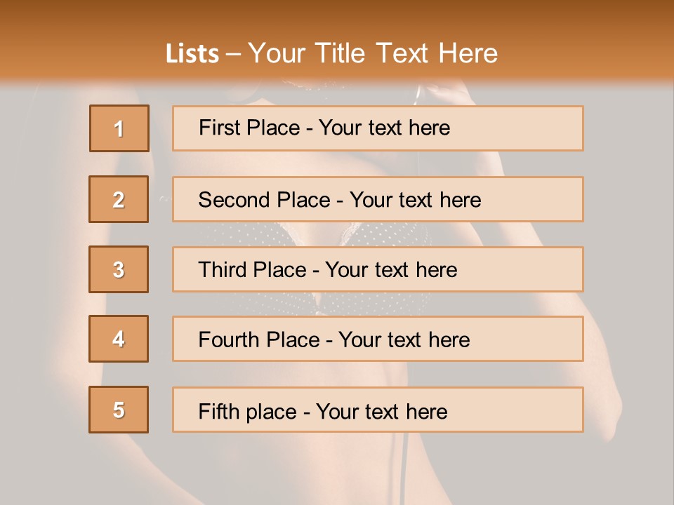 Beautiful Dj Girl PowerPoint Template