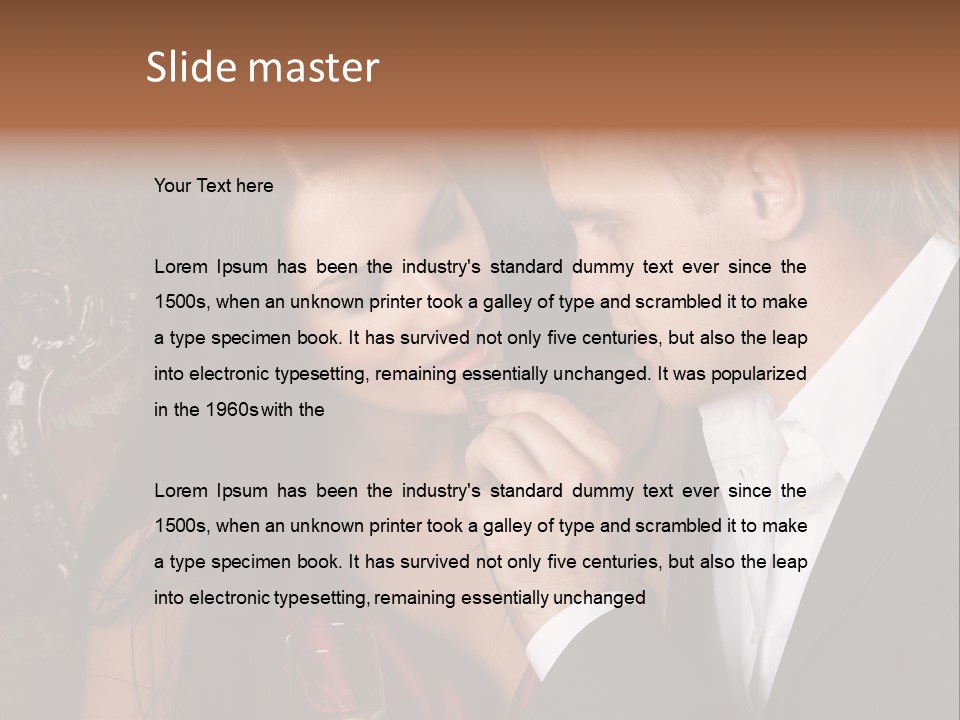 Couples Eating Chocolate PowerPoint Template