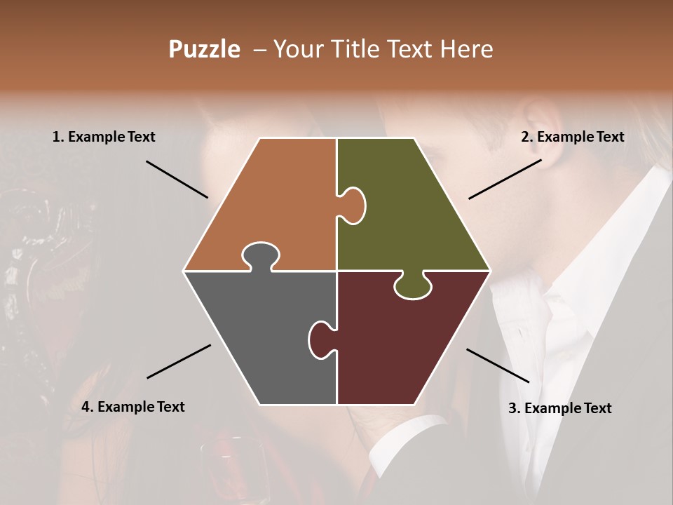 Couples Eating Chocolate PowerPoint Template