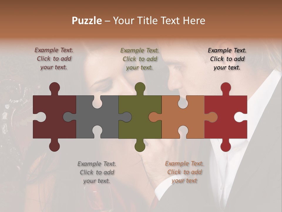 Couples Eating Chocolate PowerPoint Template