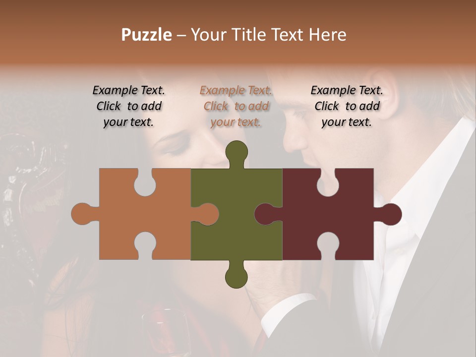 Couples Eating Chocolate PowerPoint Template