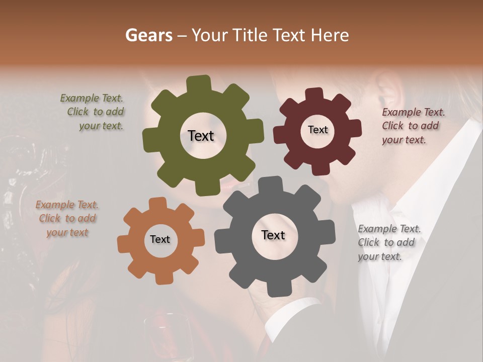 Couples Eating Chocolate PowerPoint Template