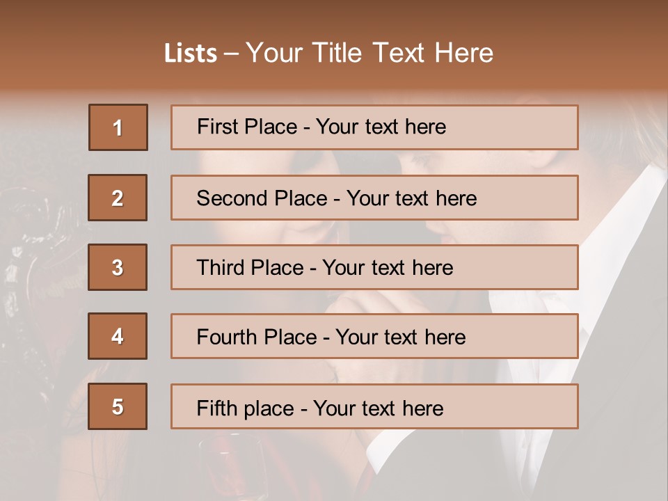 Couples Eating Chocolate PowerPoint Template