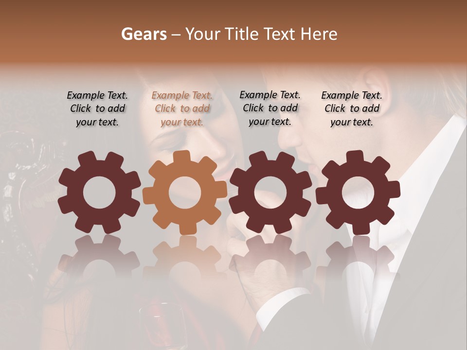 Couples Eating Chocolate PowerPoint Template