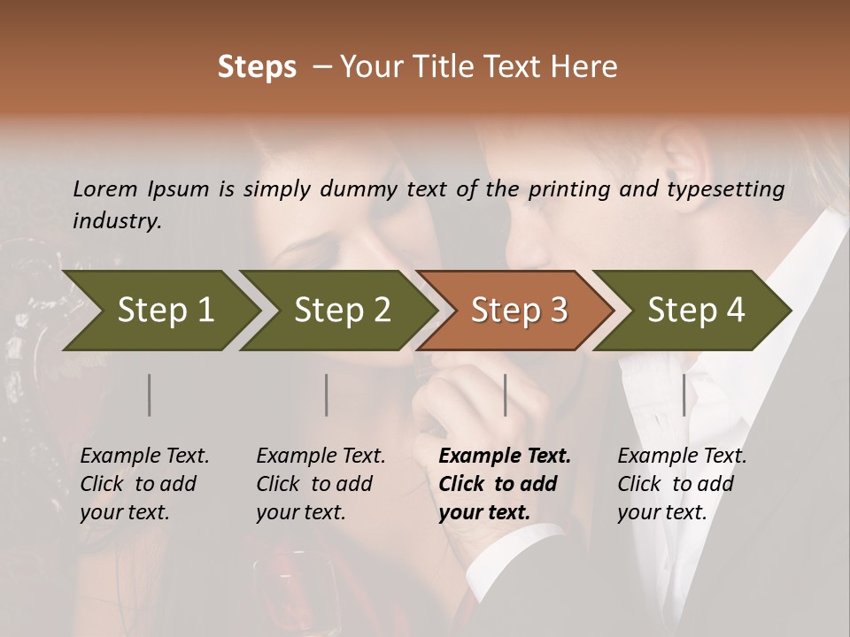 Couples Eating Chocolate PowerPoint Template