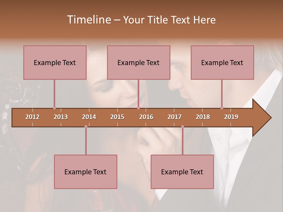 Couples Eating Chocolate PowerPoint Template