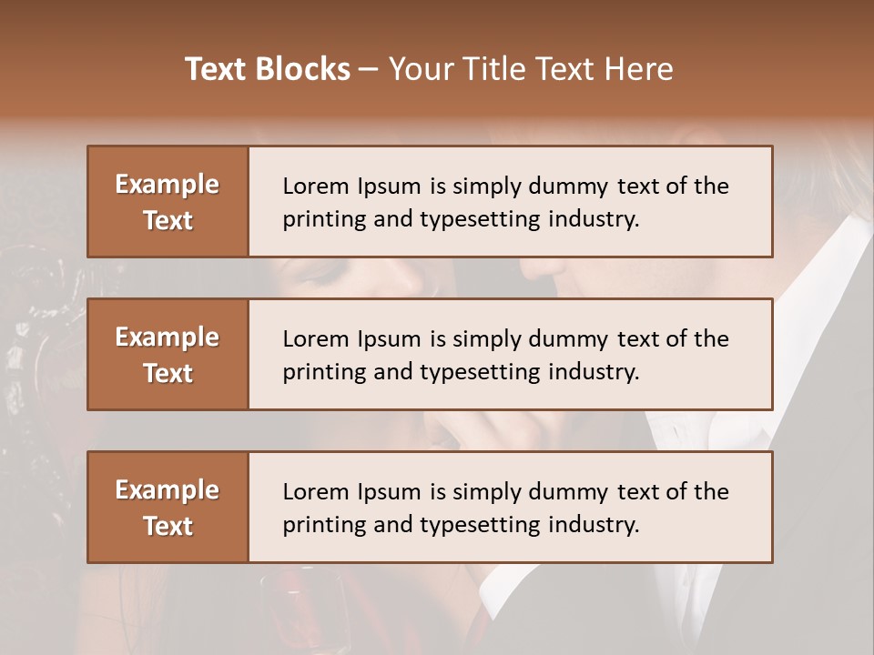 Couples Eating Chocolate PowerPoint Template
