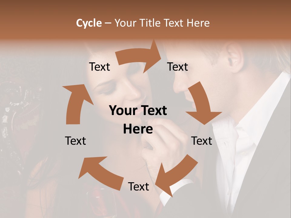 Couples Eating Chocolate PowerPoint Template