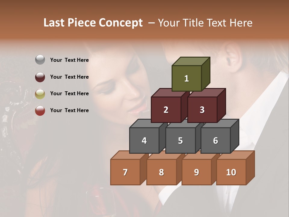Couples Eating Chocolate PowerPoint Template