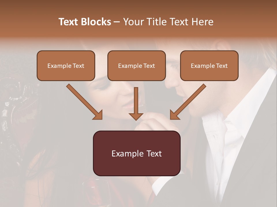 Couples Eating Chocolate PowerPoint Template