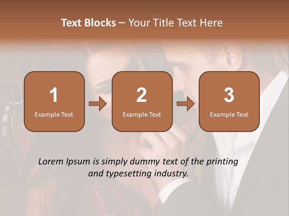 Couples Eating Chocolate PowerPoint Template